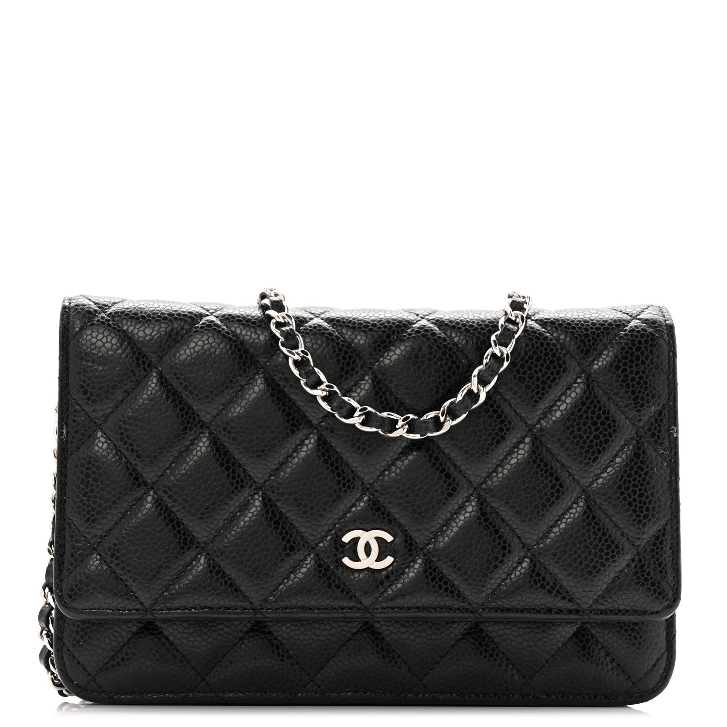 Chanel Caviar Quilted Wallet on Chain WOC Black