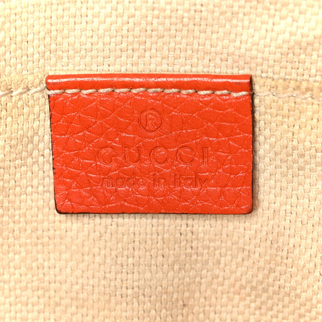 Gucci Pebbled Calfskin Small Soho Disco Bag Sun Orange