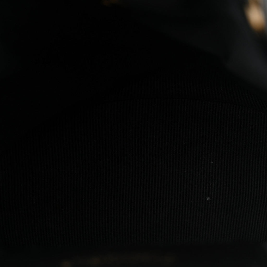 Chanel Lambskin Quilted Logo Mini Backpack Black
