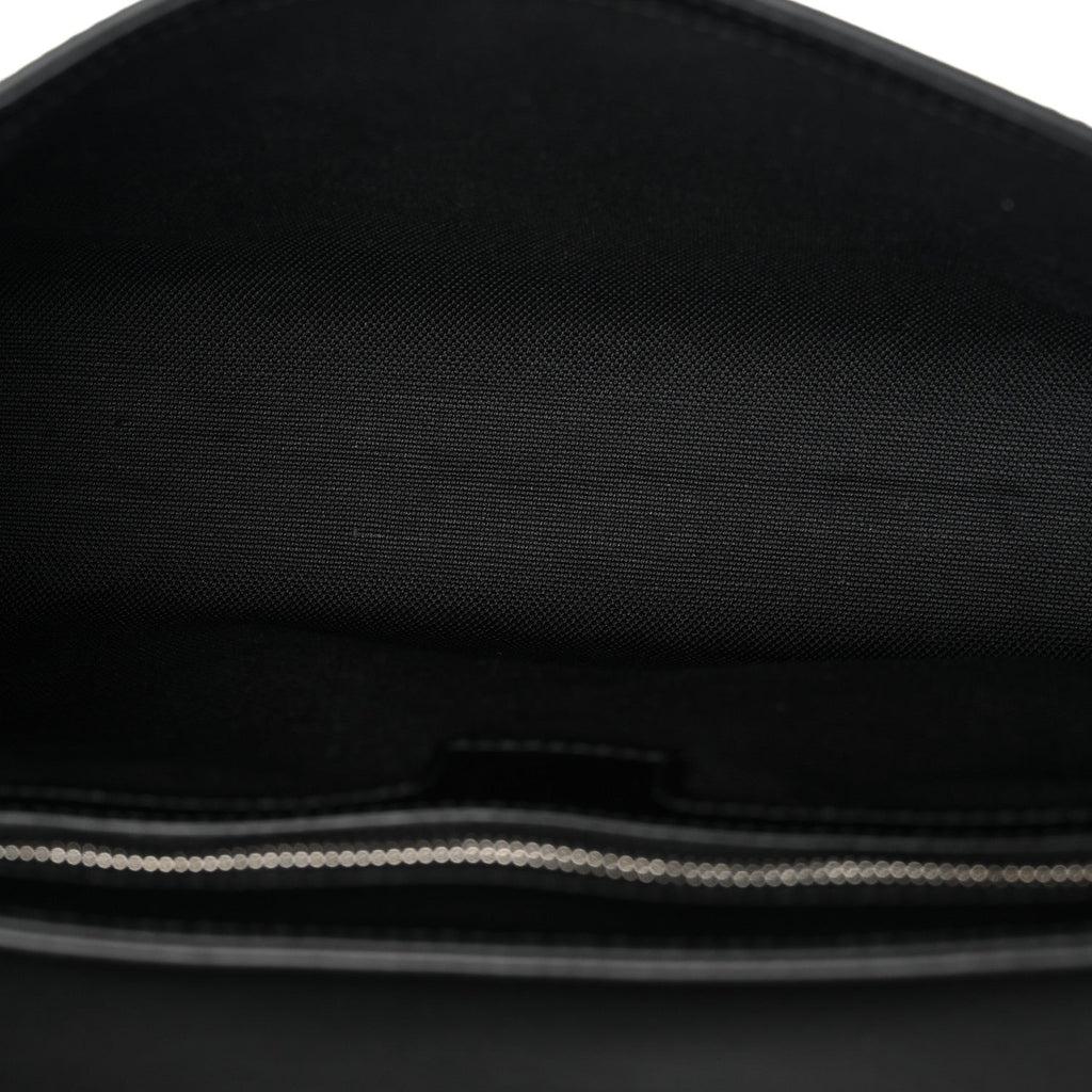 Gucci GG Supreme Monogram Appia Calfskin Web Crossbody Bag Black Grey