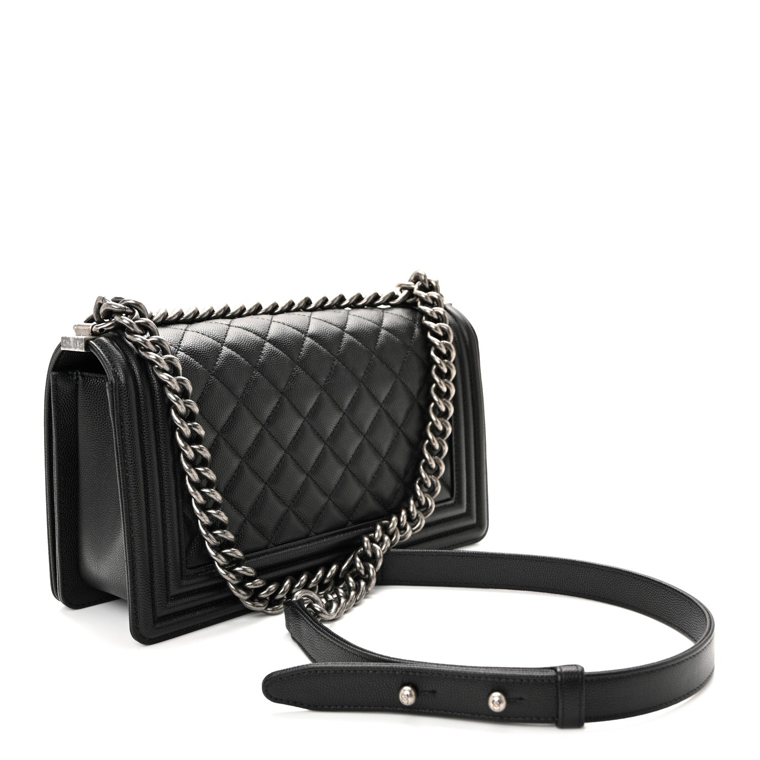 Chanel Caviar Quilted Medium Boy Flap Black