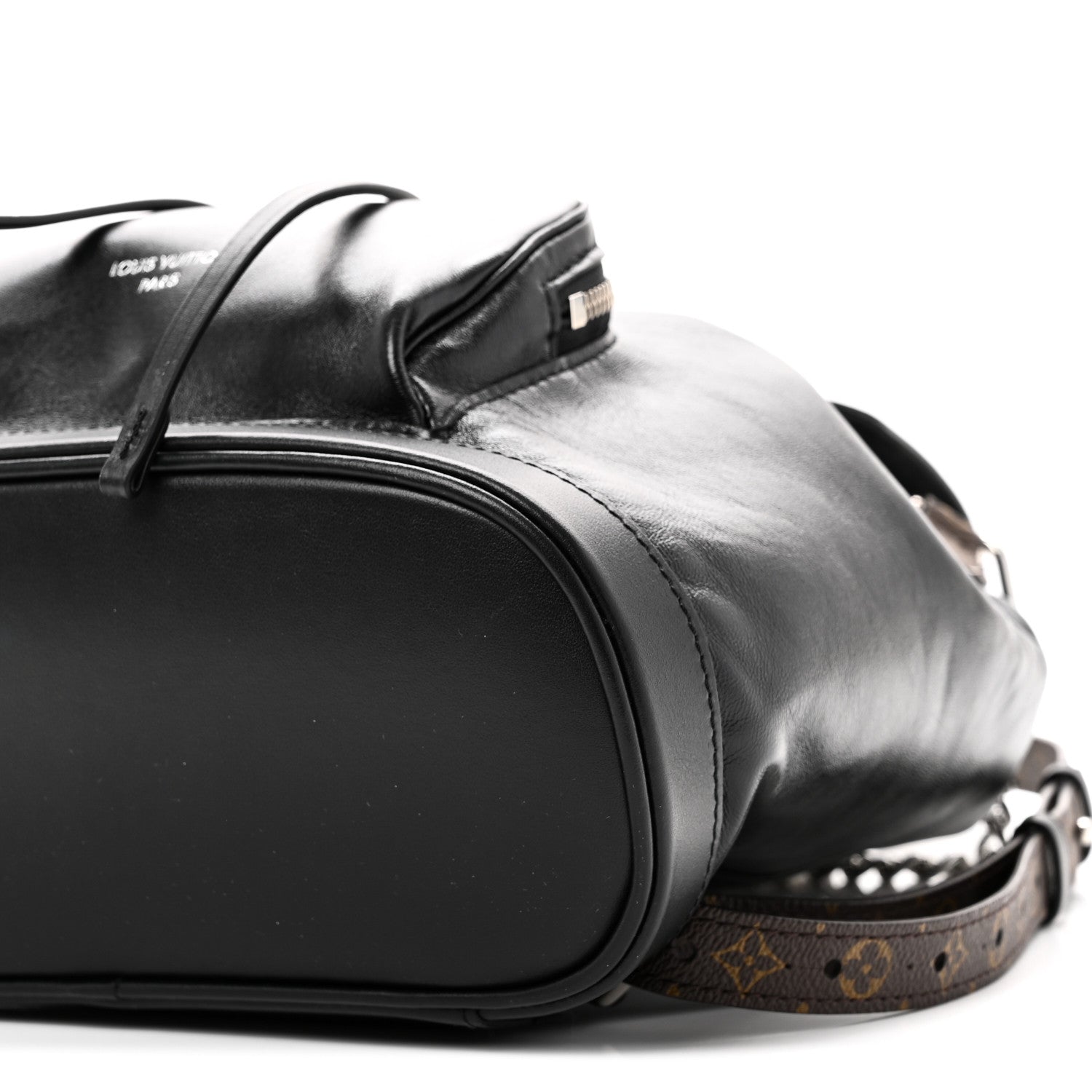 Louis Vuitton Lambskin Monogram Montsouris Vibe PM Black