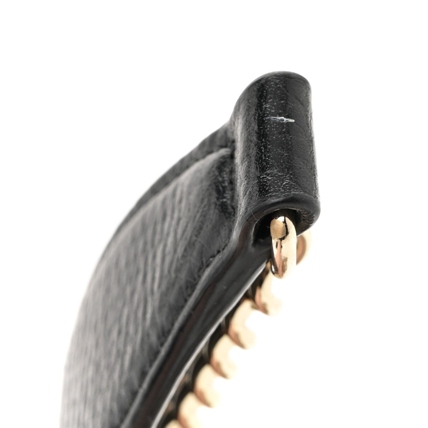 Gucci Pebbled Calfskin Soho Wallet On Chain Black