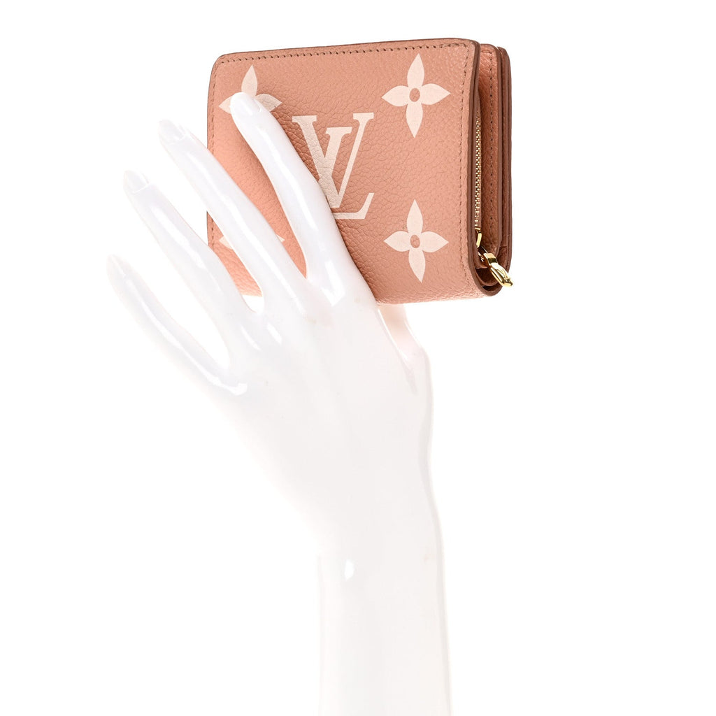 Louis Vuitton Empreinte Monogram Giant Clea Wallet Rose Trianon Creme