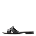 Louis Vuitton Calfskin LV Isola Flat Sandals 37.5 Black