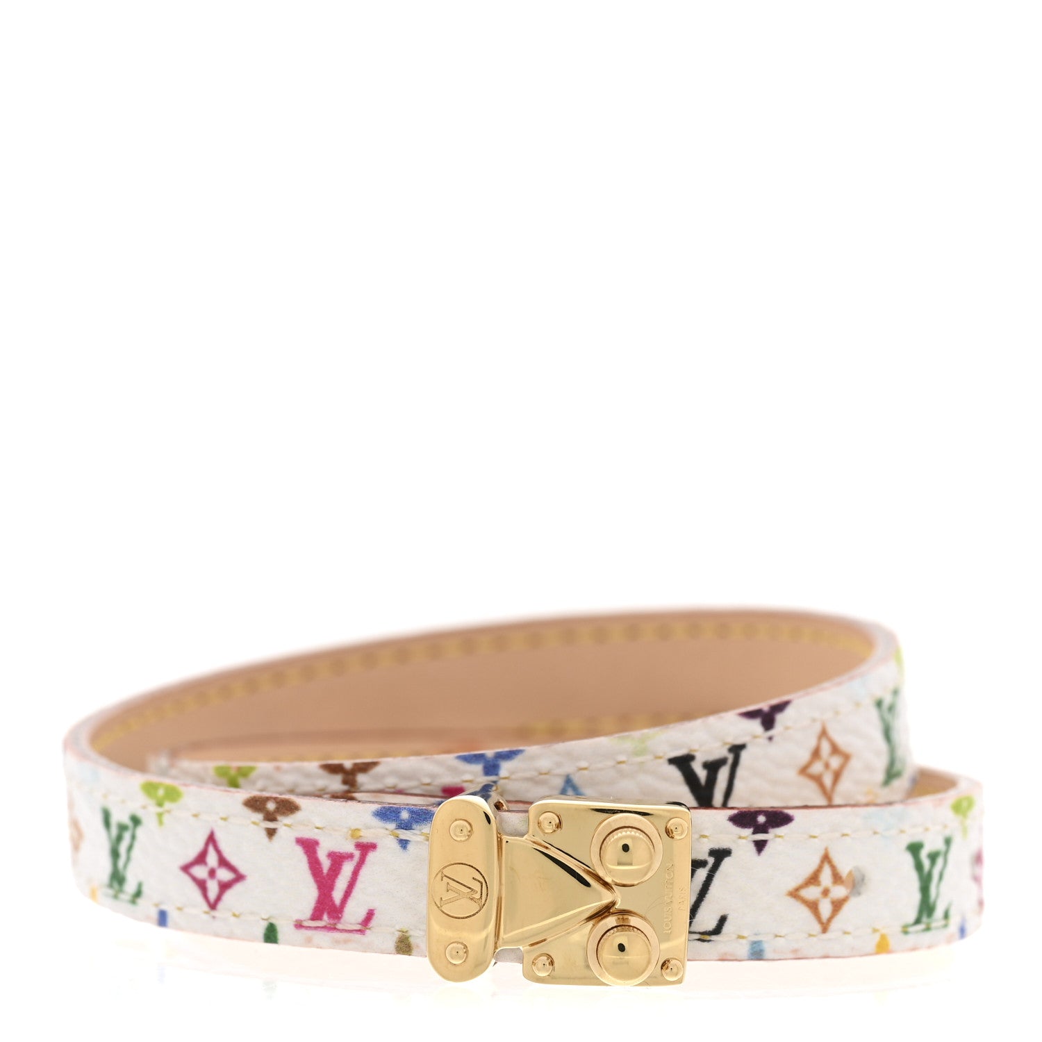 Louis Vuitton LV X TM Monogram Multicolor LV Signature Bracelet 17 White