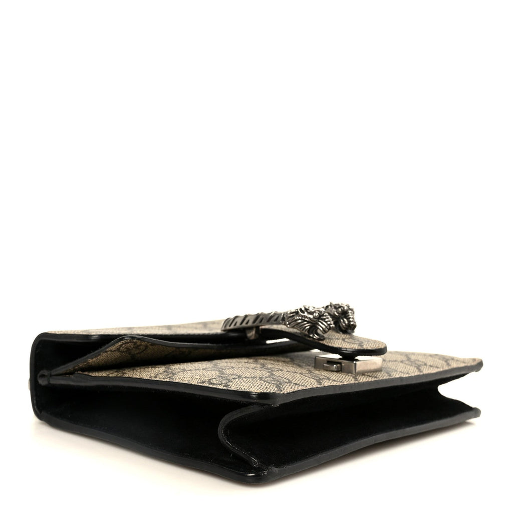 Gucci GG Supreme Monogram Mini Dionysus Shoulder Bag Black