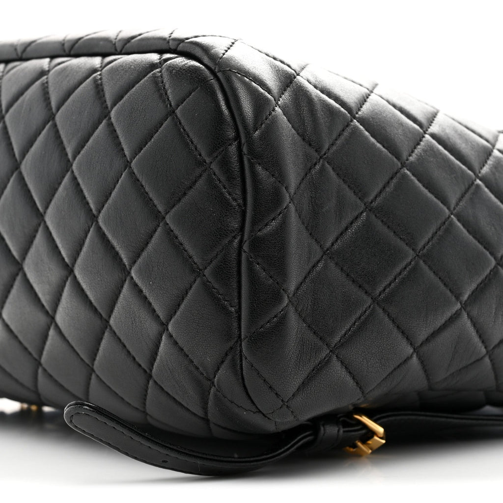 Chanel Lambskin Quilted Large Urban Spirit Backpack Black