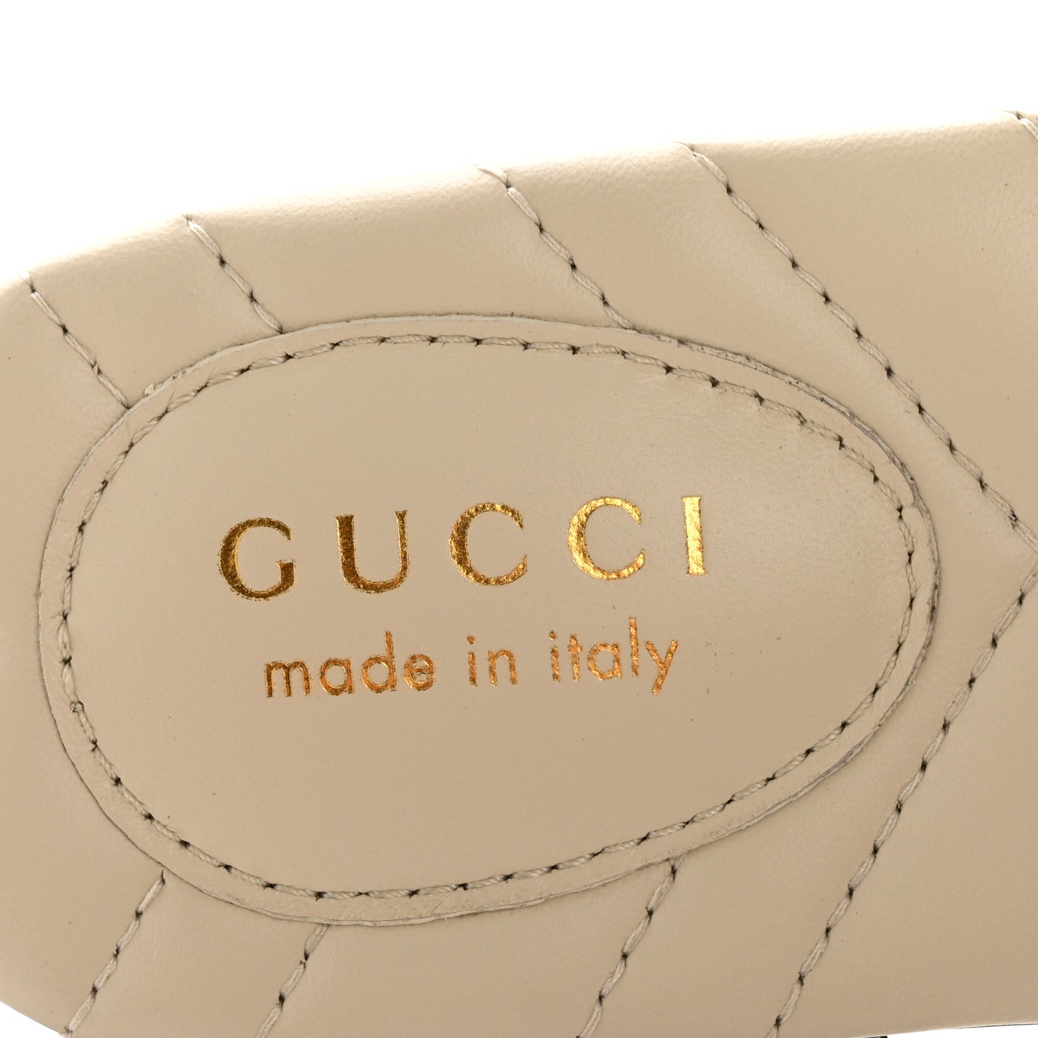 Gucci Nappa Matelasse GG Marmont Flat Slide Sandals 38 New Ivoire