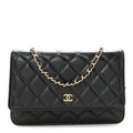 Chanel Caviar Quilted Wallet on Chain WOC Black