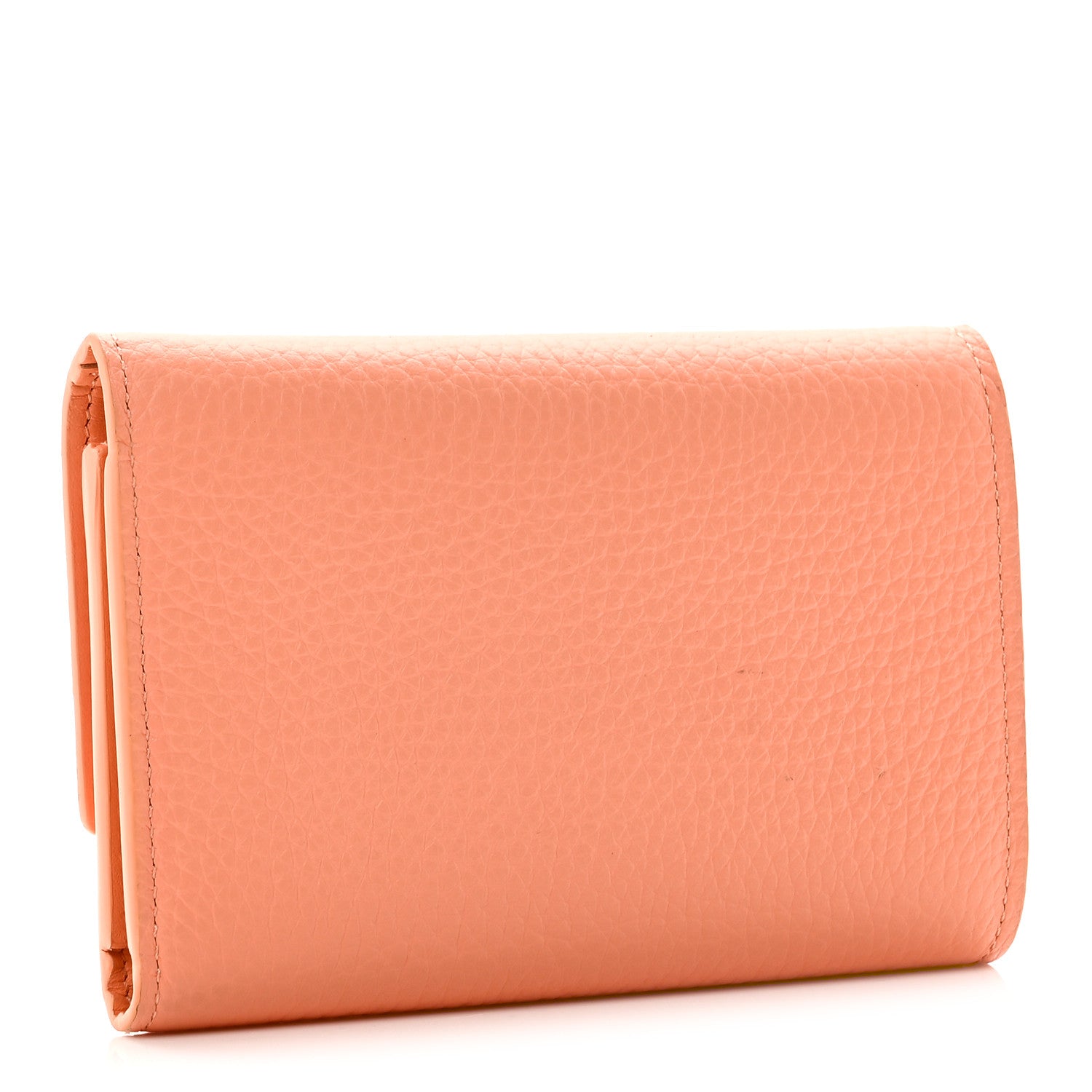 Louis Vuitton Taurillon Capucines Compact Maxi Wallet Apricot Orange
