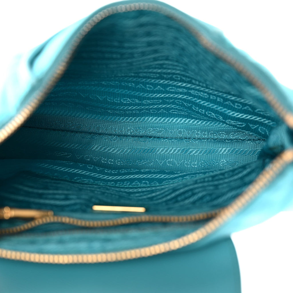 Prada Tessuto Nylon Saffiano Crossbody Bag Turchese