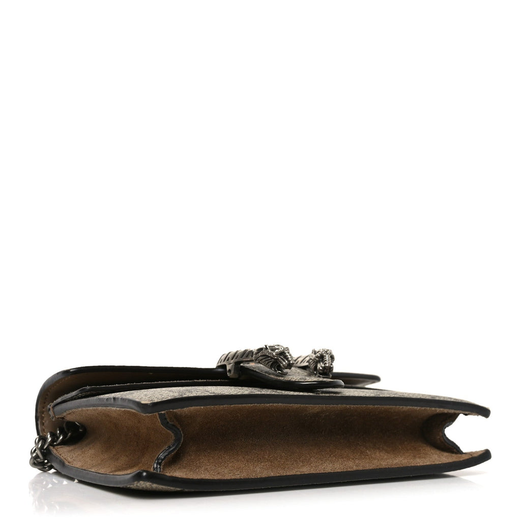 Gucci GG Supreme Monogram Super Mini Dionysus Shoulder Bag Taupe