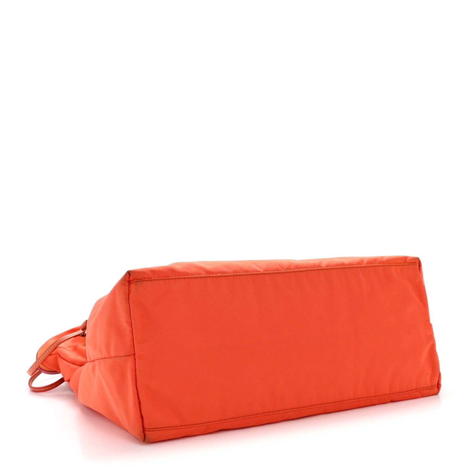 Prada Tessuto Nylon Saffiano Tote Papaya Ibisco