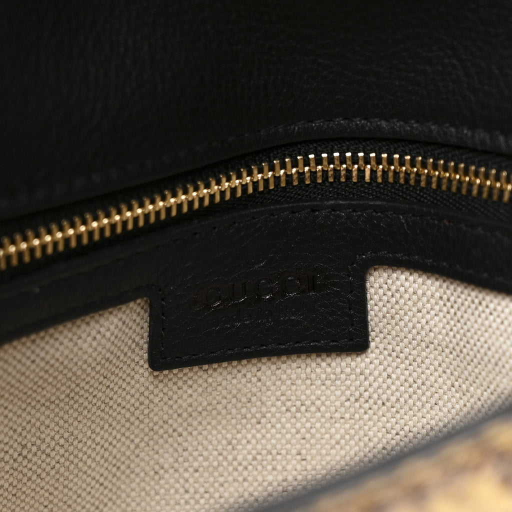 Gucci Roxy Snakeskin Blondie Chain Shoulder Flap Bag Roccia