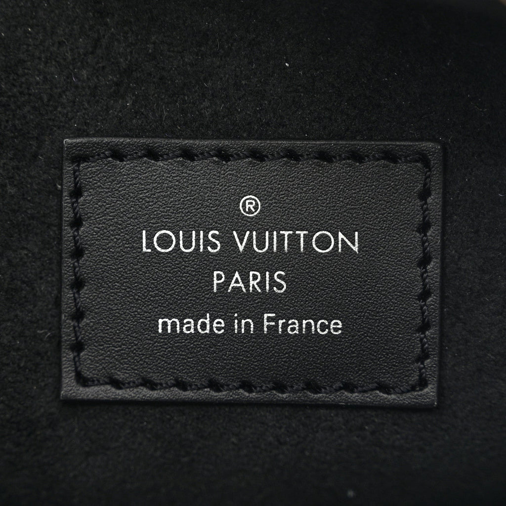 Louis Vuitton Calfskin Debossed Monogram Side Trunk Black