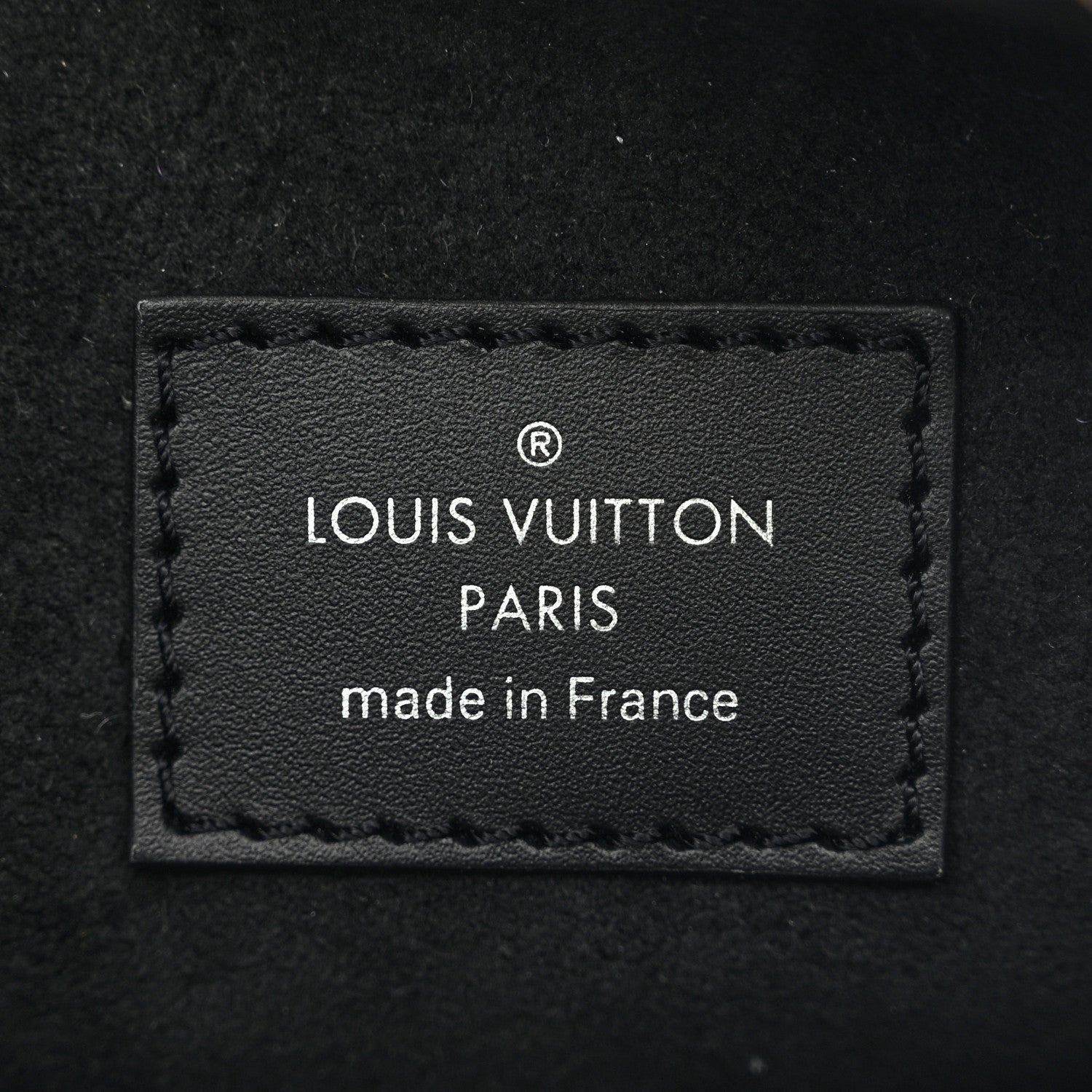 Louis Vuitton Calfskin Debossed Monogram Side Trunk Black