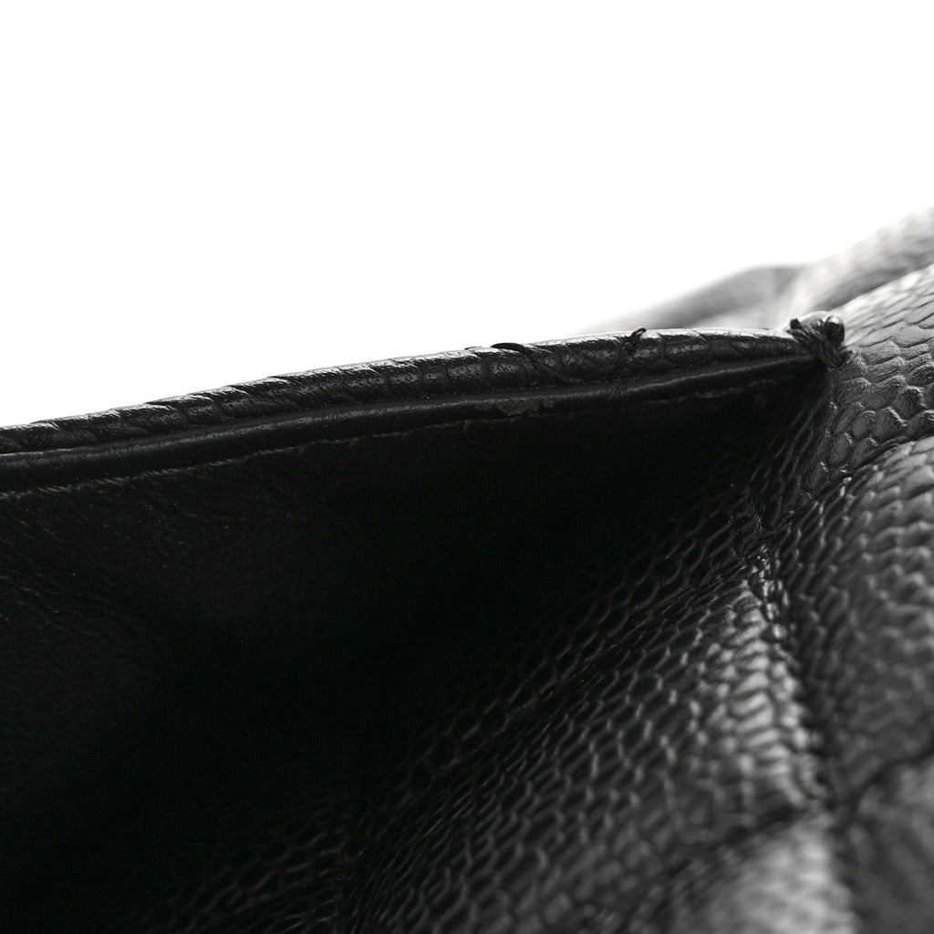 Chanel Caviar Quilted Jumbo Single Flap Black