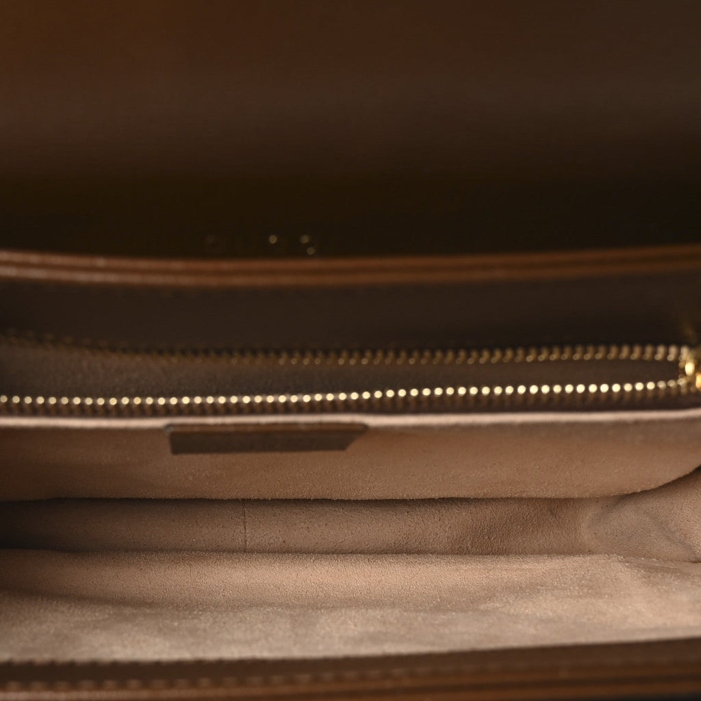 Gucci GG Supreme Monogram Horsebit 1955 Shoulder Bag Beige Brown Sugar