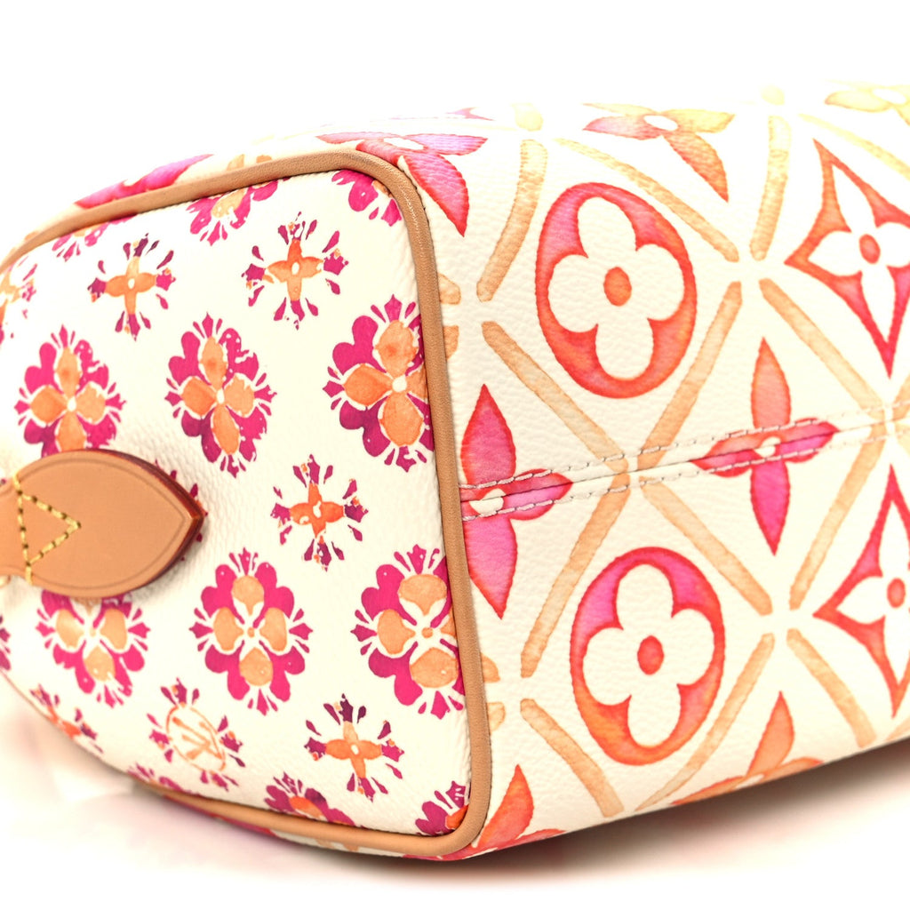 Louis Vuitton Monogram Tiles By The Pool  Speedy 20 Coral