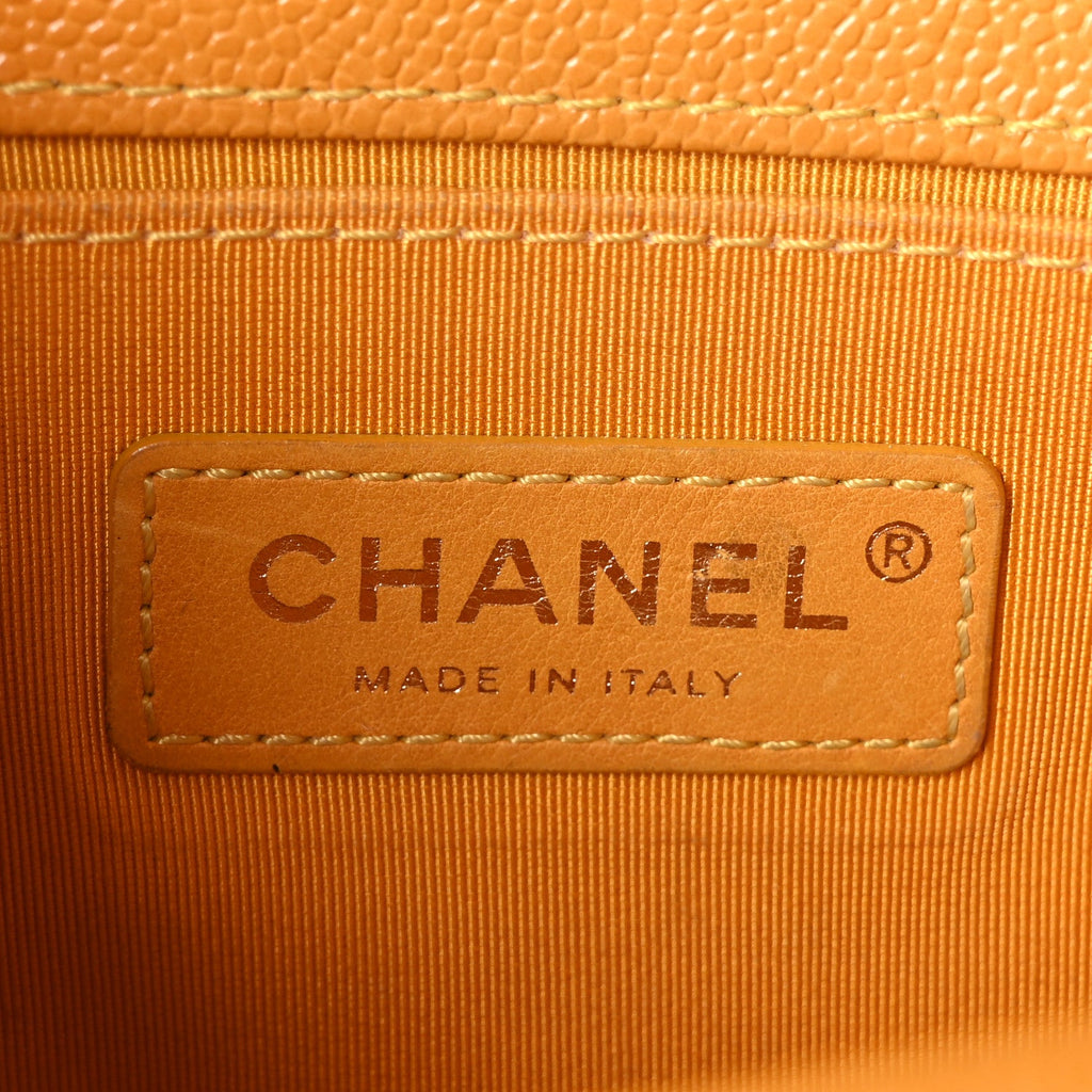 Chanel Caviar Quilted Small Boy Flap Yellow