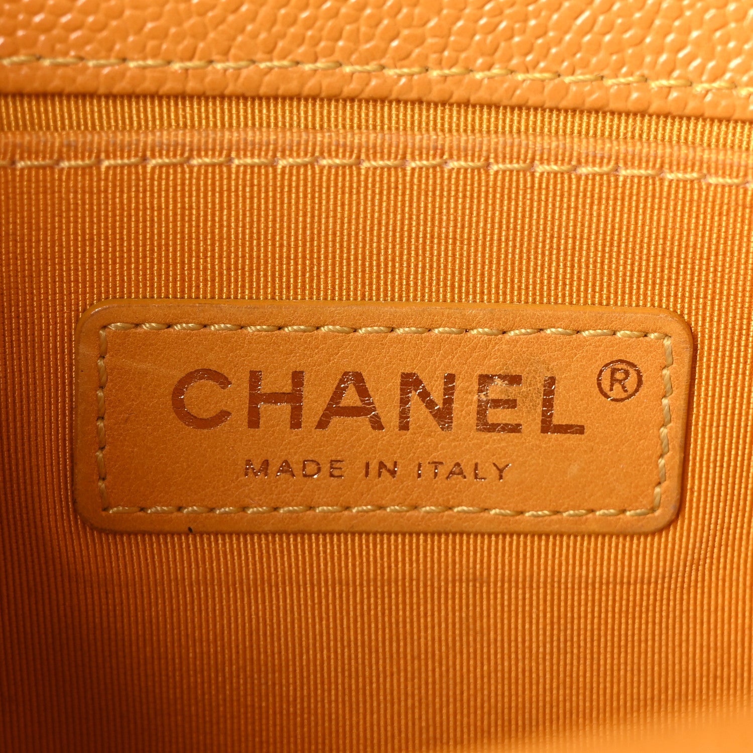 Chanel Caviar Quilted Small Boy Flap Yellow