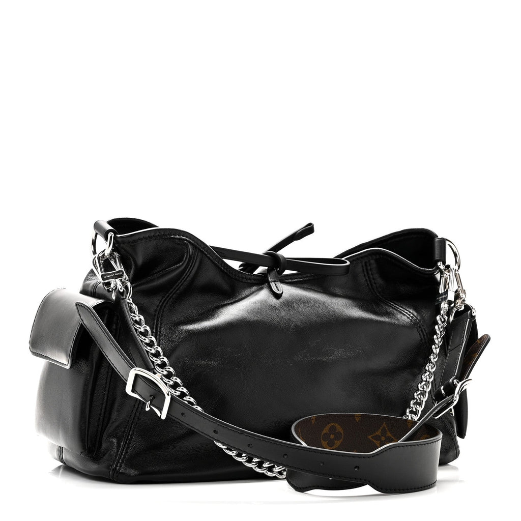 Louis Vuitton Lambskin CarryAll Cargo Vibe PM Black