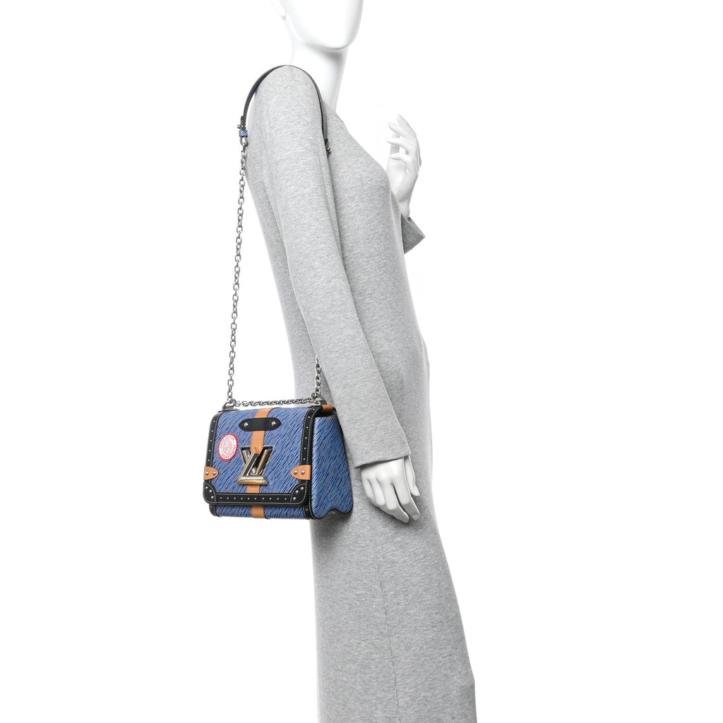 Louis Vuitton Epi Complice Trunks and Bags Twist Shoulder Bag MM Denim Light