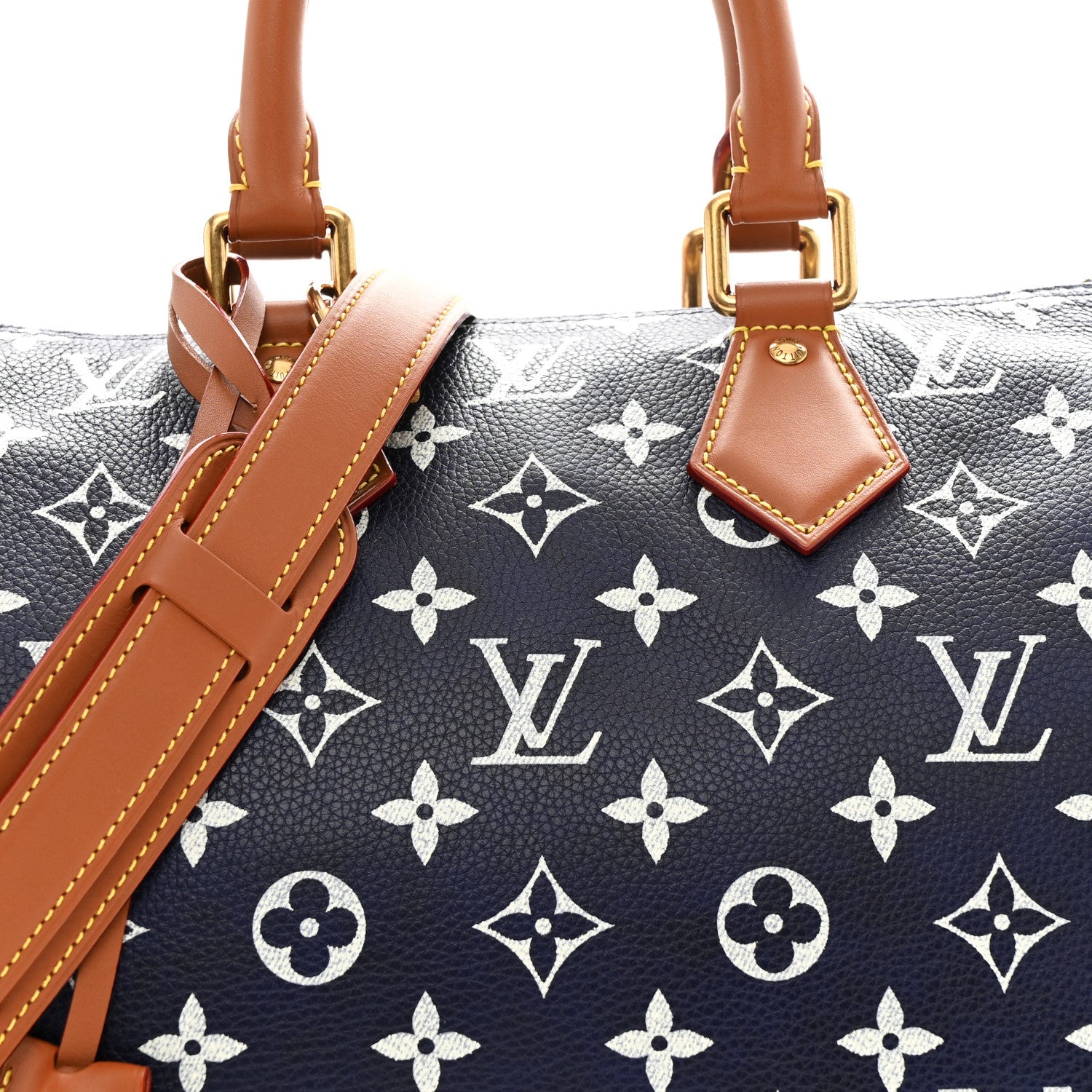 Louis Vuitton Calfskin Monogram Speedy P9 Bandouliere 30 Indigo