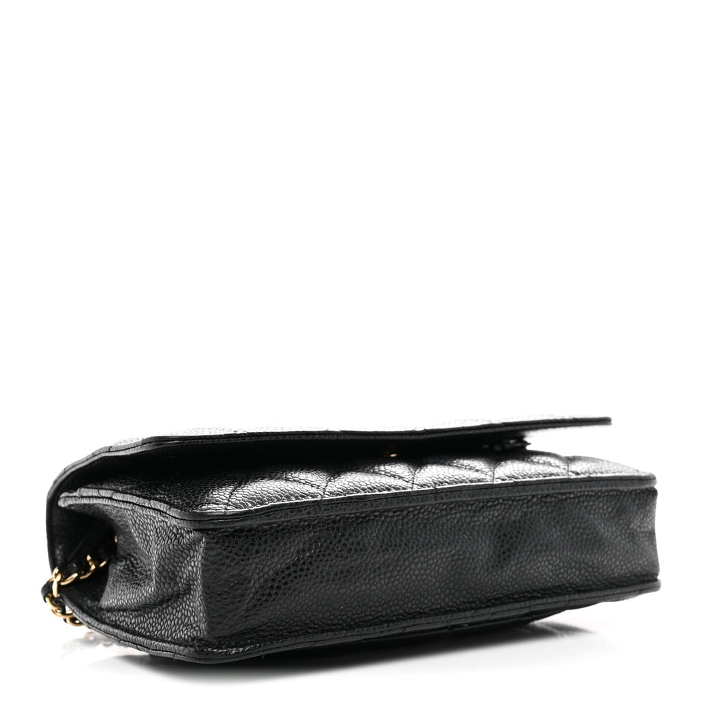 Chanel Caviar Quilted Wallet on Chain WOC Black