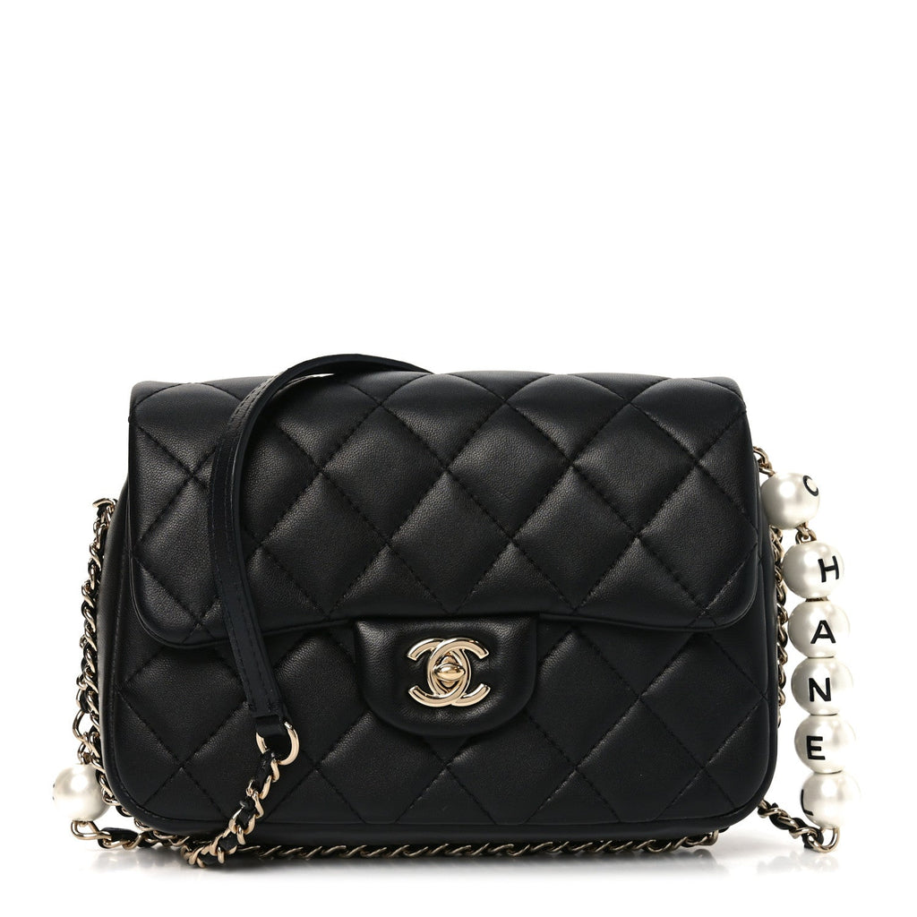 Chanel Lambskin Quilted Small My Precious Flap Black