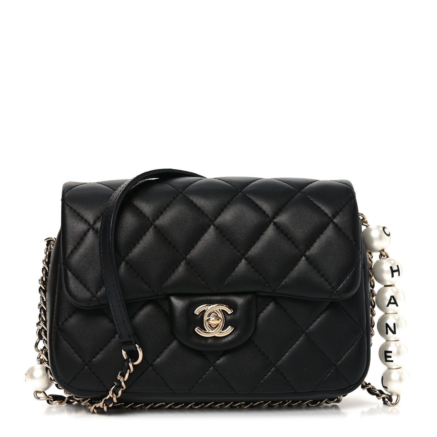 Chanel Lambskin Quilted Small My Precious Flap Black