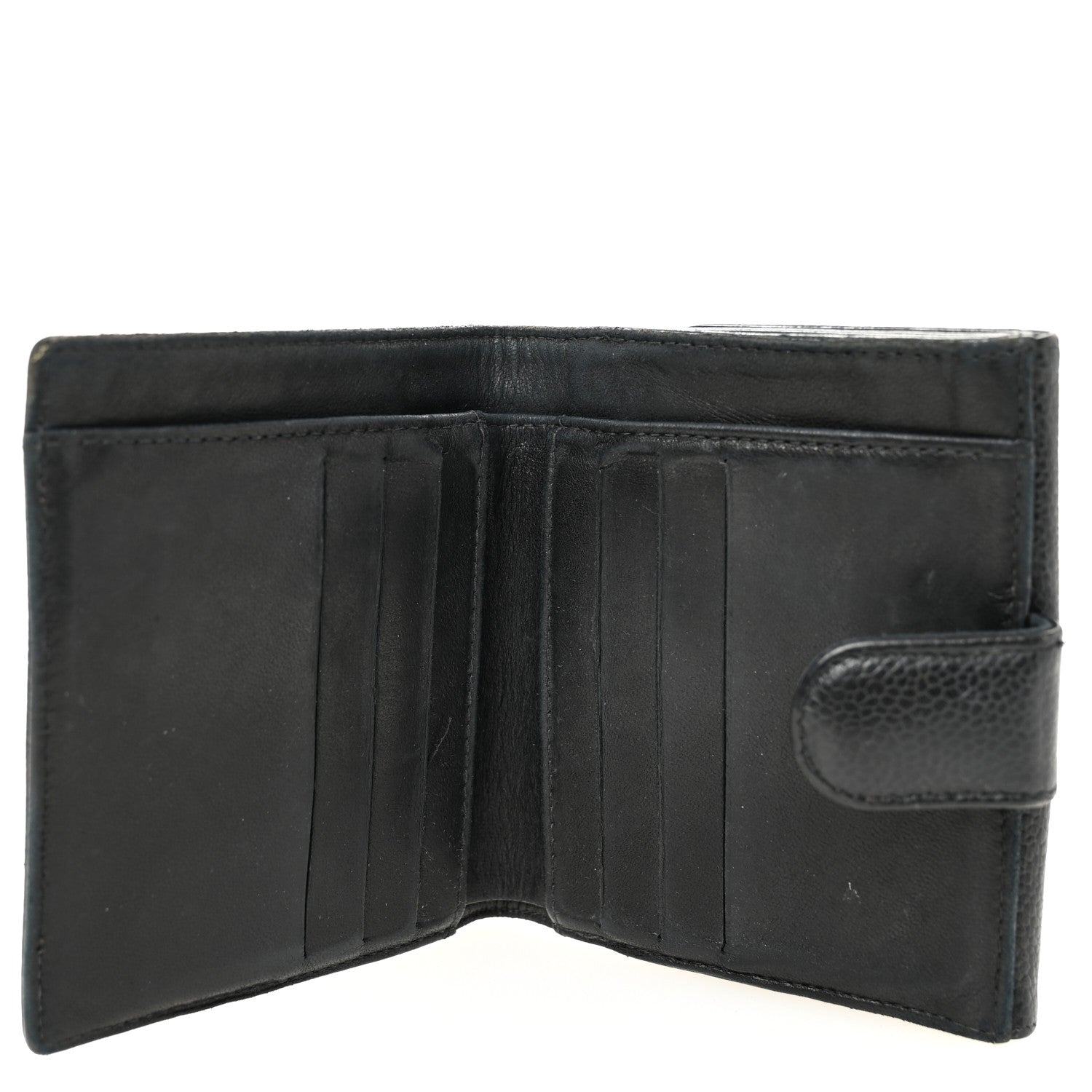 Caviar Timeless CC Compact French Wallet Black