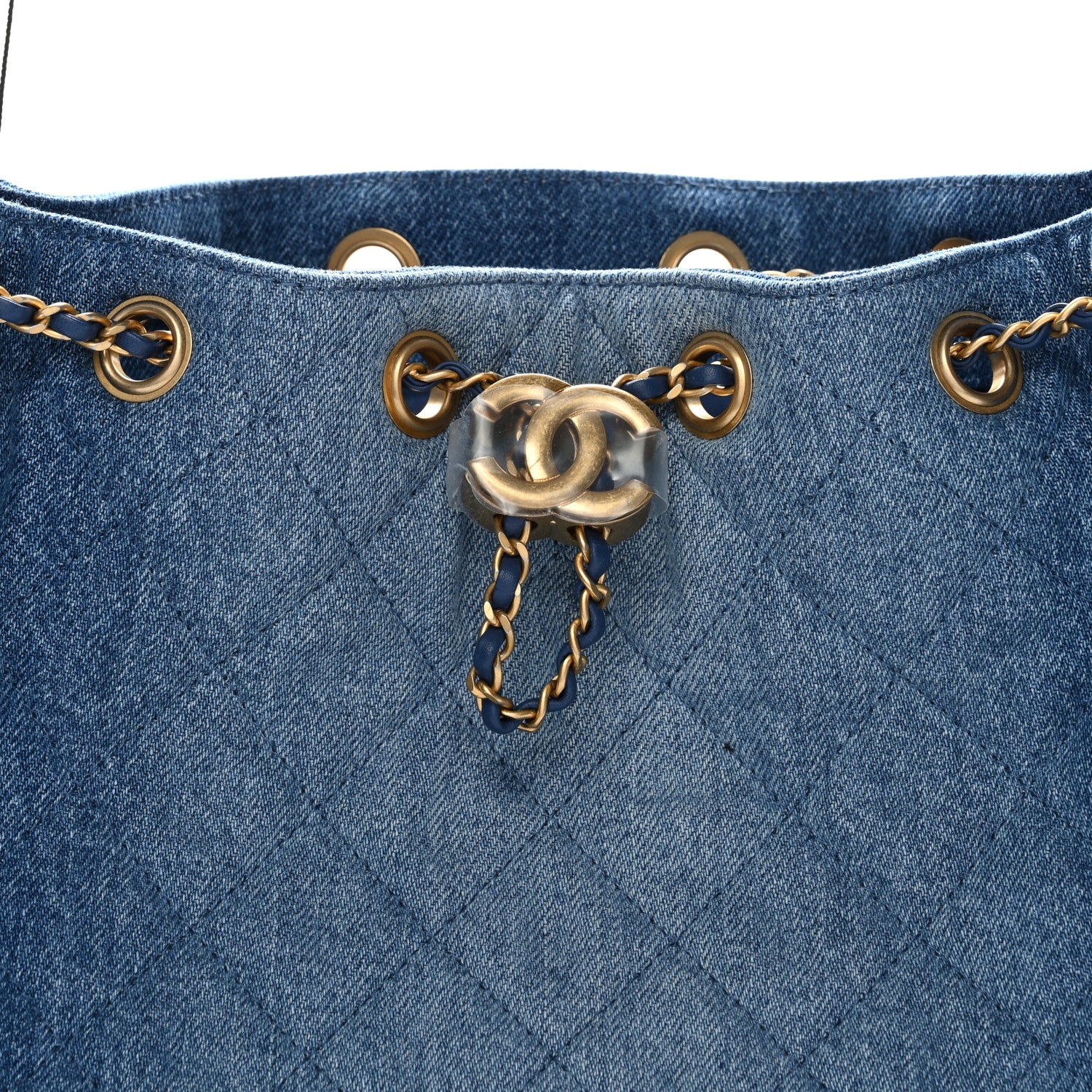 Chanel Washed Denim Quilted Small Chanel 25 Handbag Blue