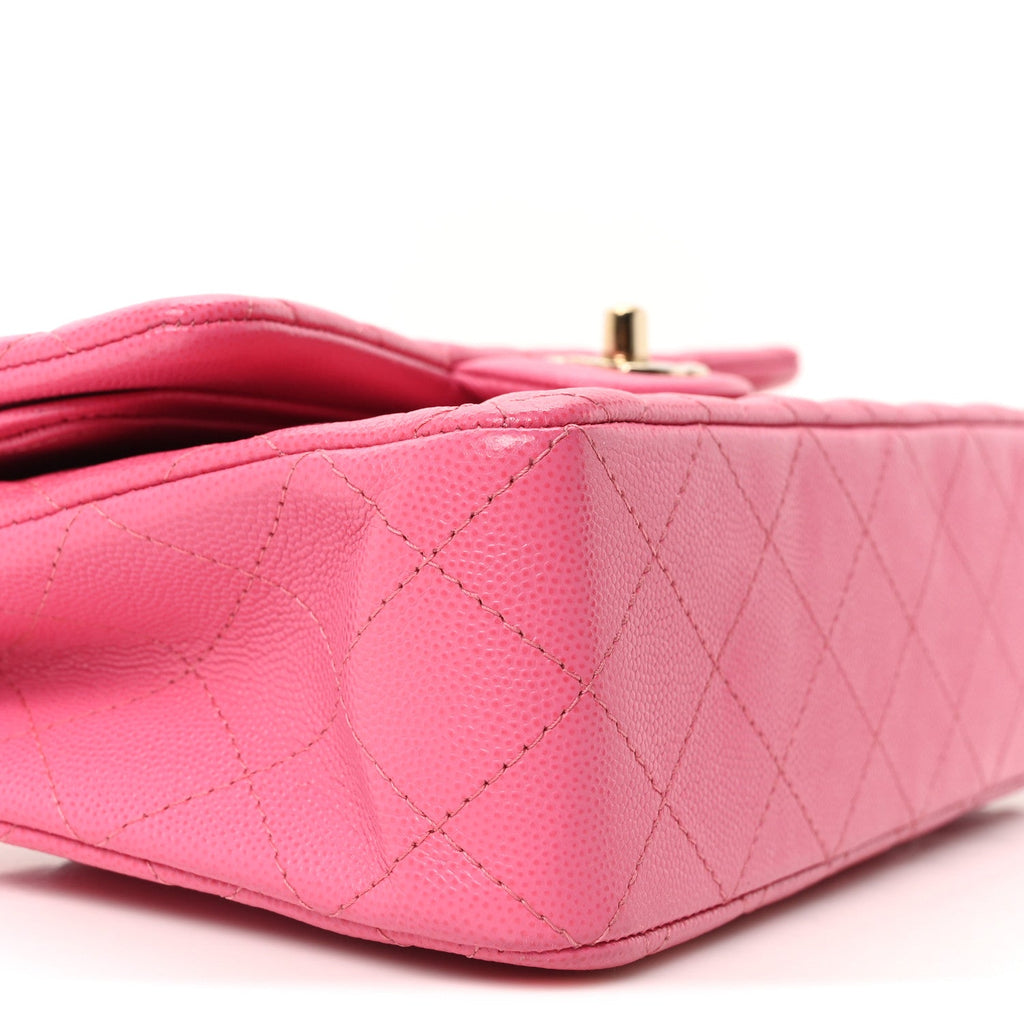 Chanel Caviar Quilted Small Double Flap Pink