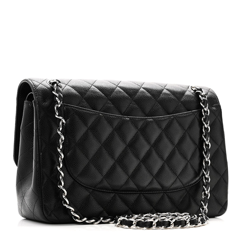 Chanel Caviar Quilted Jumbo Double Flap Black