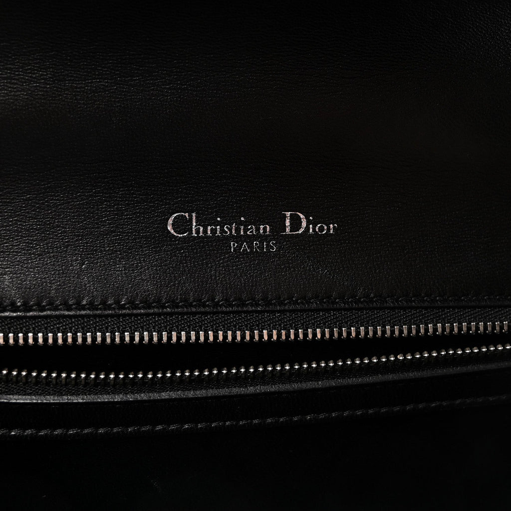 Christian Dior Lambskin Multi Studded Medium Diorama Flap Bag Black