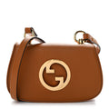 Gucci Roxy Calfskin Web Mini Blondie Shoulder Bag Cognac