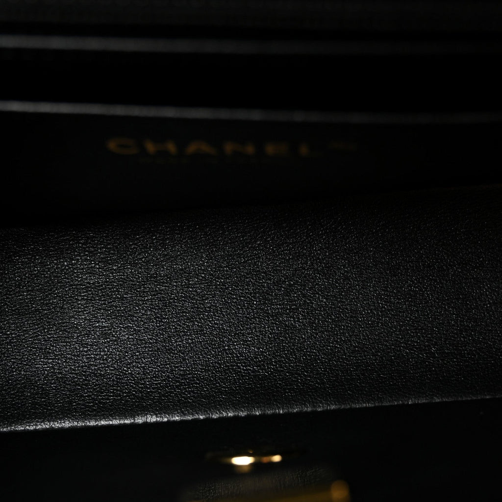 Chanel Lambskin Quilted Mini Rectangular Flap Black