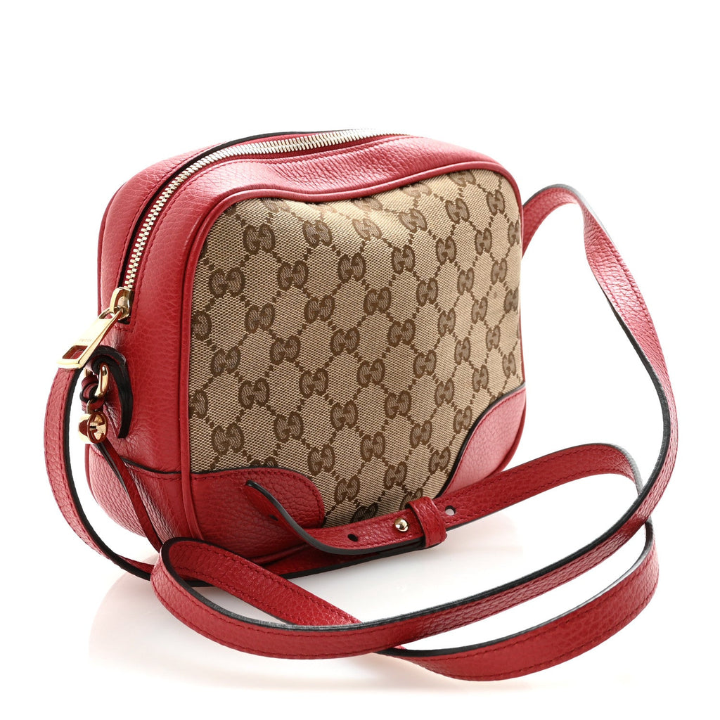 Gucci Monogram Mini Bree Messenger Bag Red