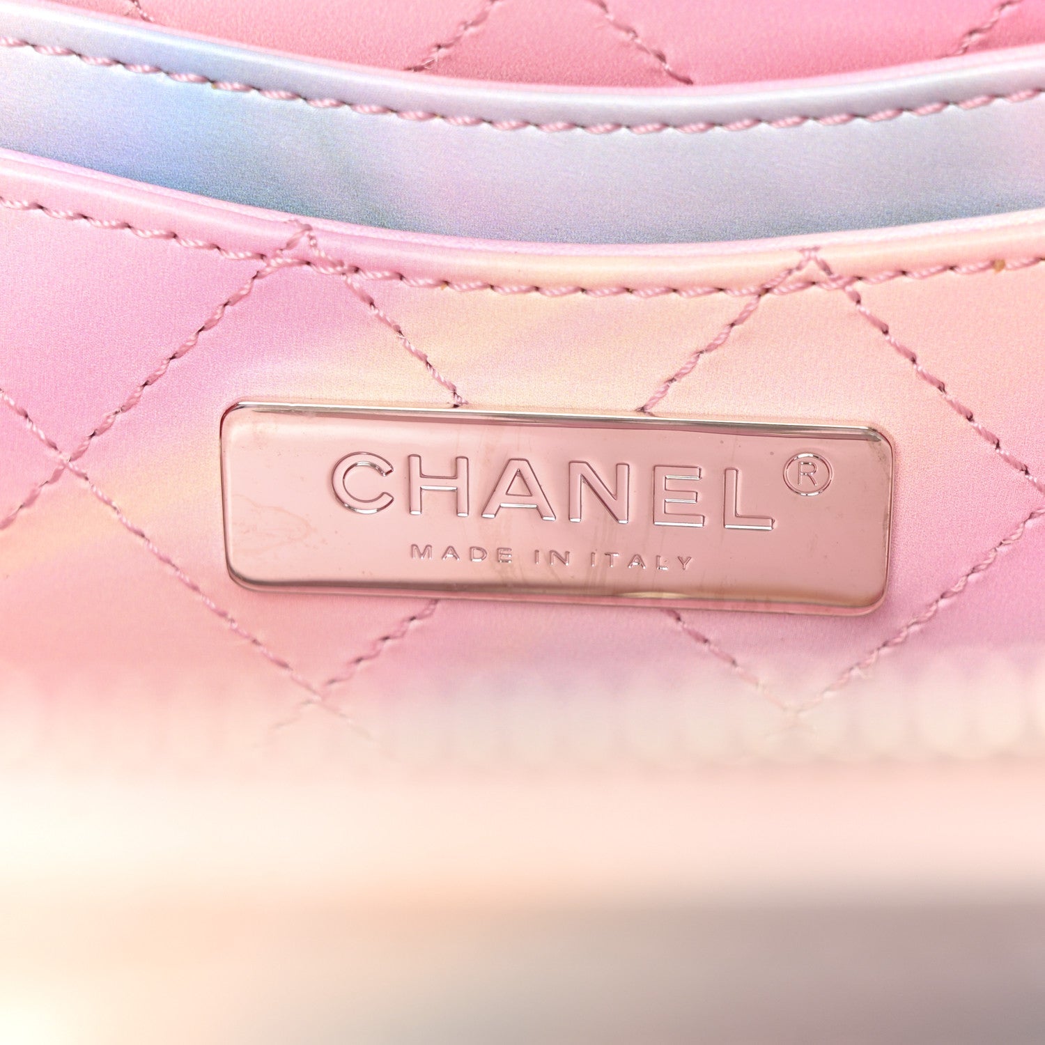 Chanel PVC Lambskin Filigree Small CC Filigree Vanity Case Pink Multicolor