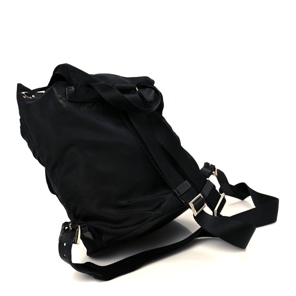 Prada Tessuto Nylon Saffiano Small Backpack Black