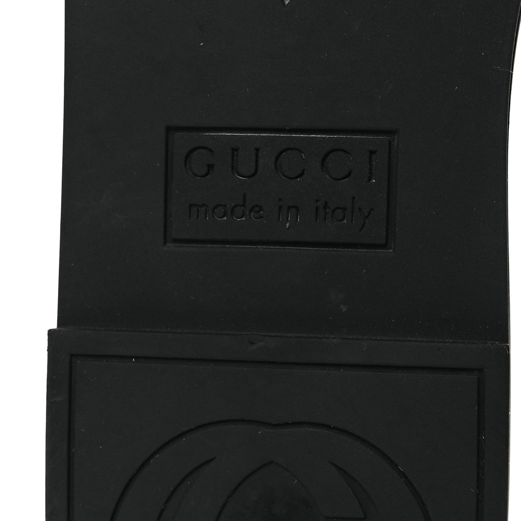 Gucci Rubber Interlocking G Womens Slide Sandals 38 Black