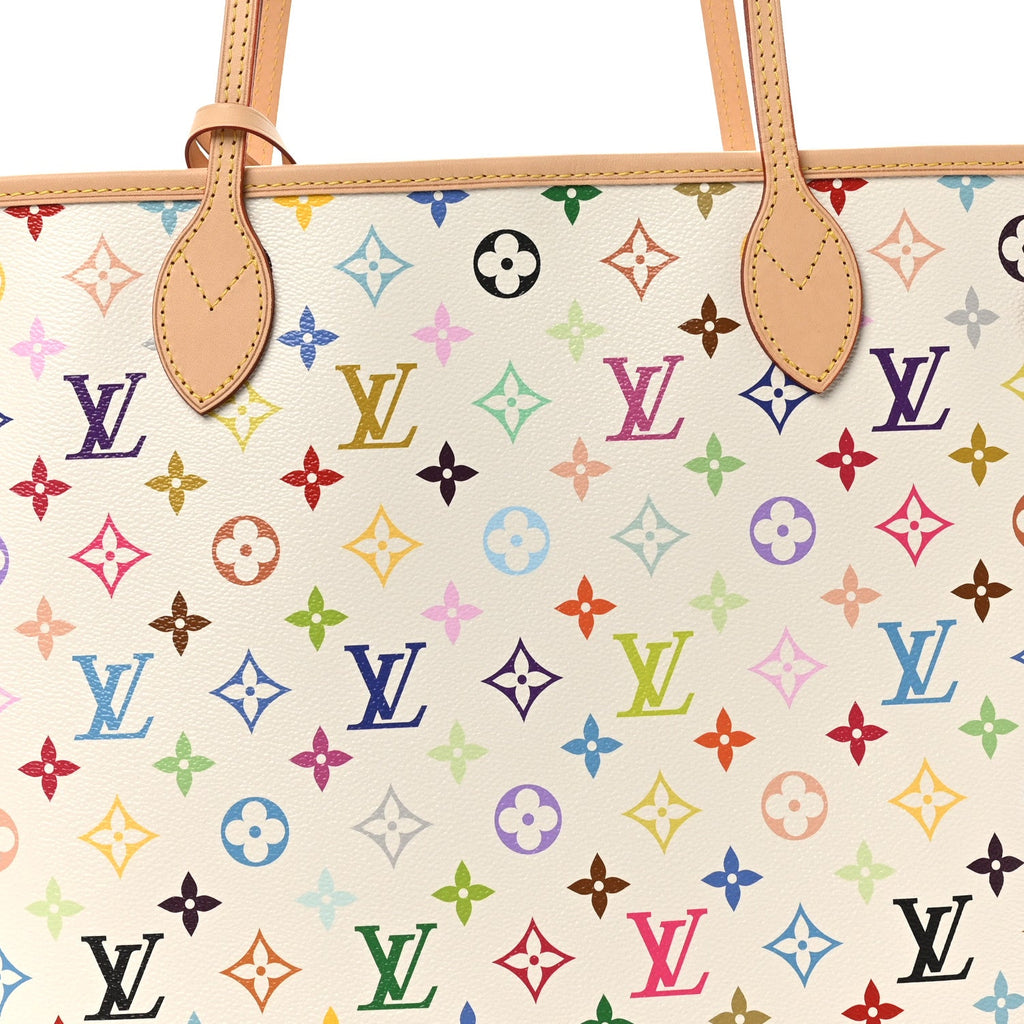 Louis Vuitton LV X TM Monogram Multicolor Neverfull MM White
