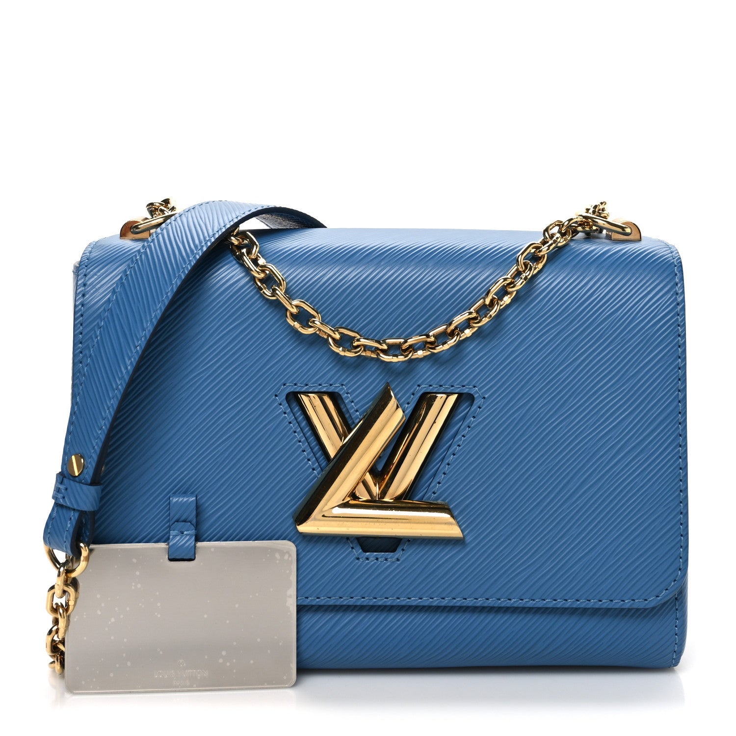 Louis Vuitton Epi Twist Shoulder Bag MM Blue Jean
