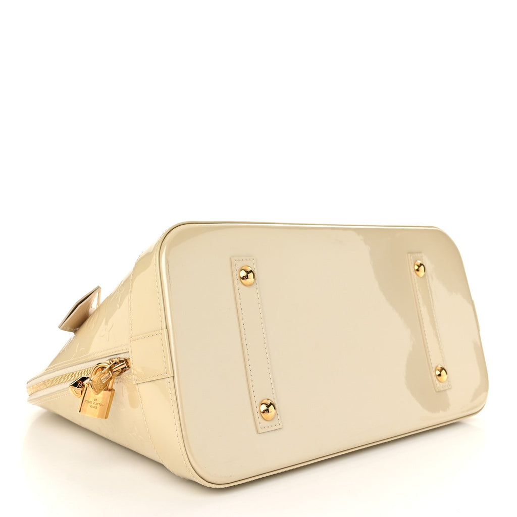 Louis Vuitton Vernis Alma GM Blanc Corail