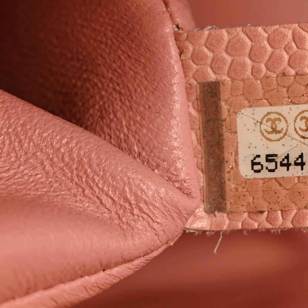 Chanel Caviar Quilted XL Jumbo Single Flap Light Pink