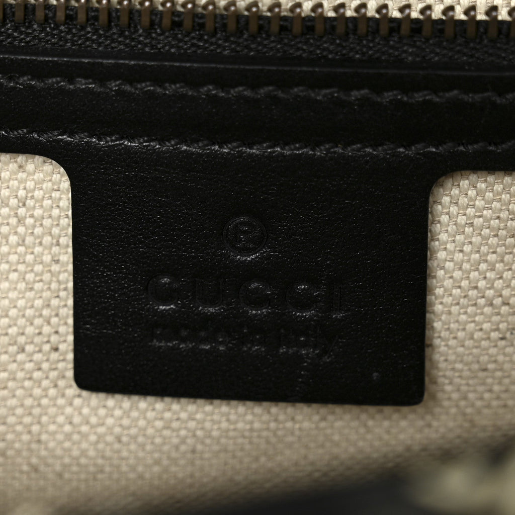 Gucci X BALENCIAGA Calfskin Matelasse Logo Print Small GG Marmont Shoulder Bag Black