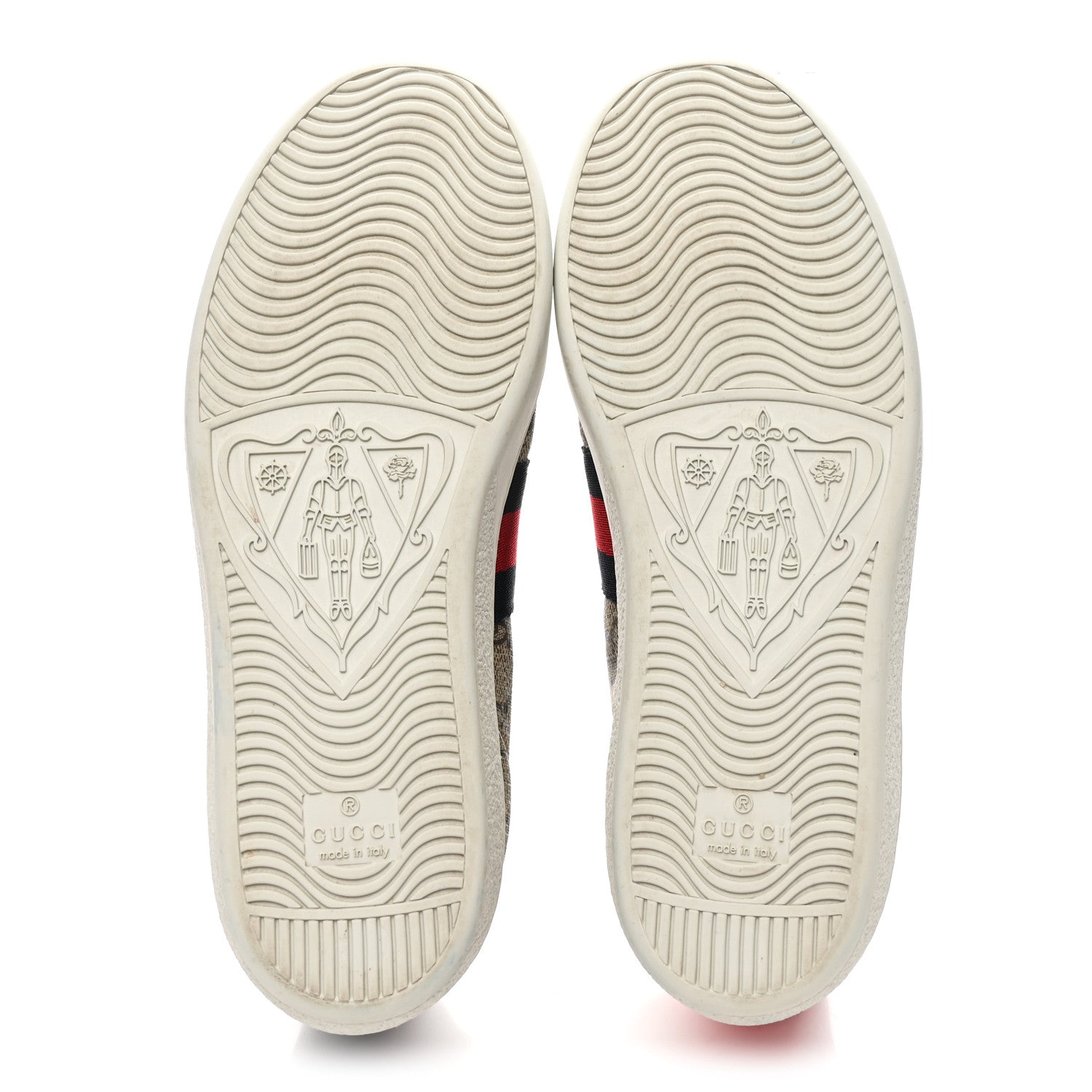 Gucci GG Supreme Monogram Womens Ace Low-Top Sneaker 37 Beige