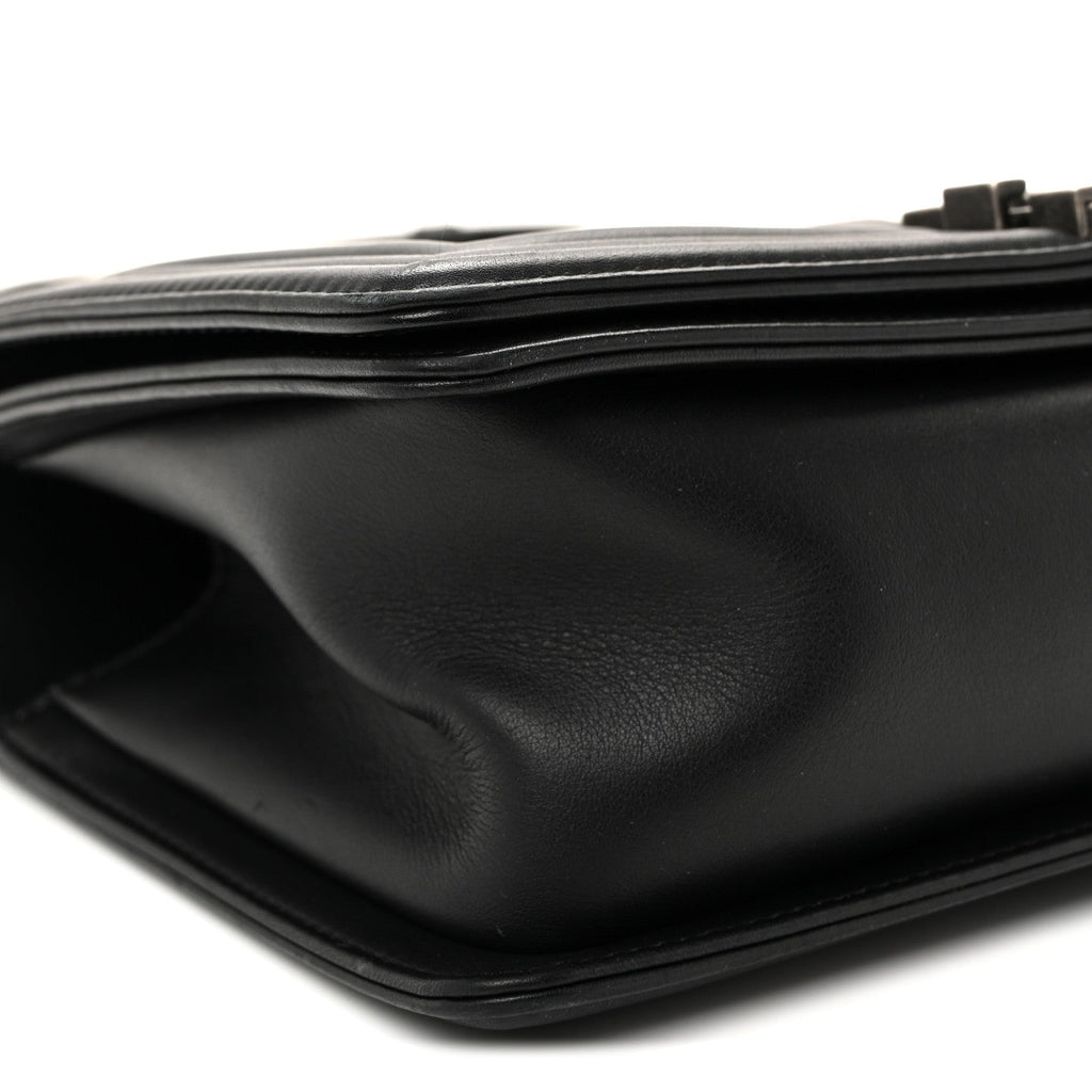 Chanel Calfskin Quilted Medium Boy Flap Black